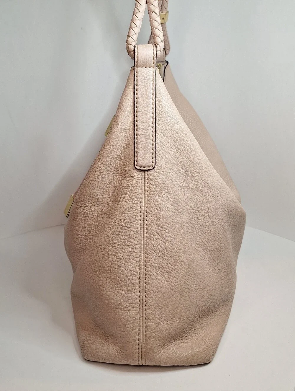 Michael Kors Lexington Large Hobo Bag Soft Blush Beige Pink Rope Handle FAIR